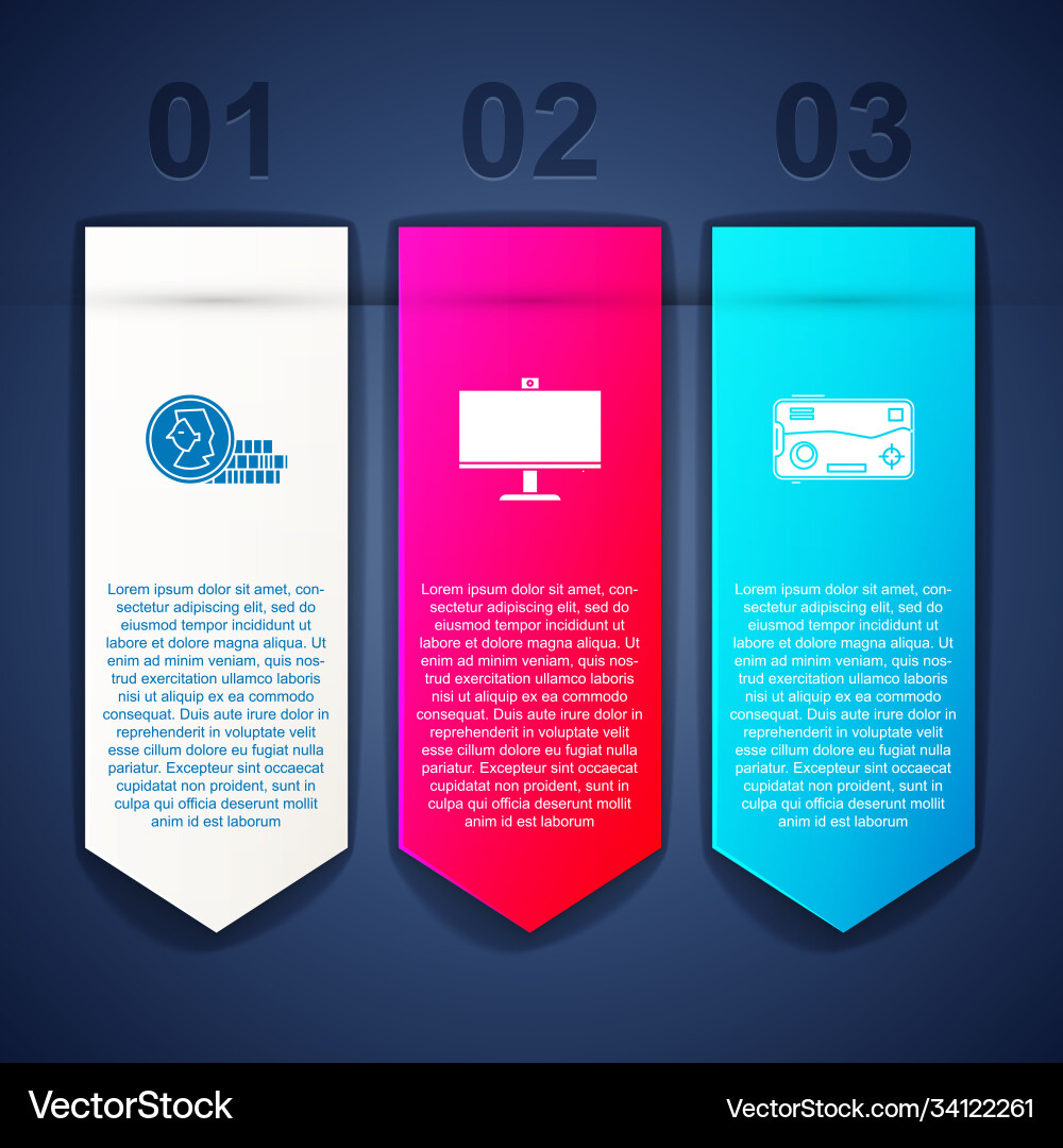 Set coin for game computer monitor and mobile Vector Image