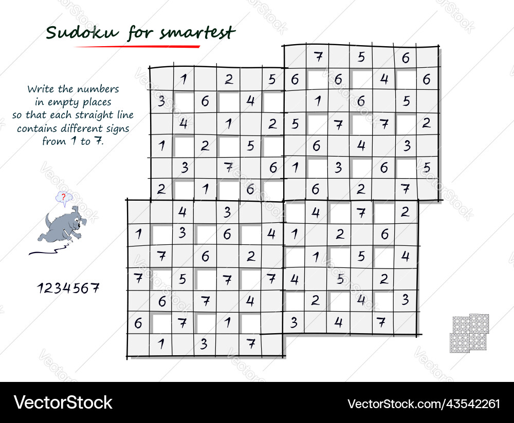 Sudoku für intelligenteste Logik Puzzle-Spiel schreiben Sudoku für intelligenteste Logik Puzzle-Spiel schreiben Vektorbild