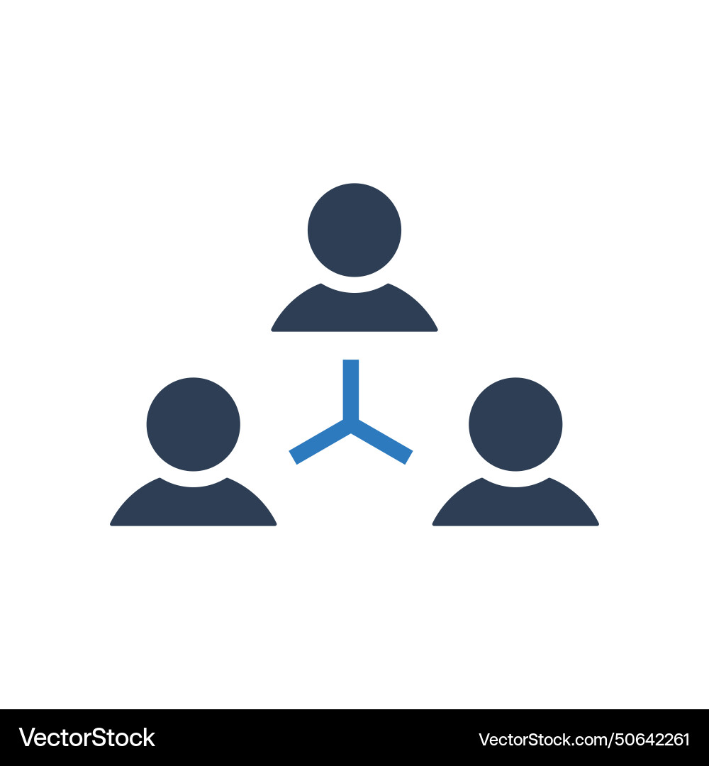 Team icon group business leader people Royalty Free Vector