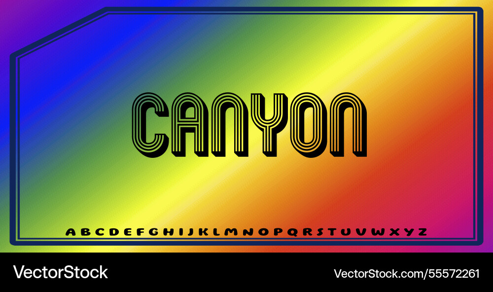 Text effects with editable colors and abstract Vector Image
