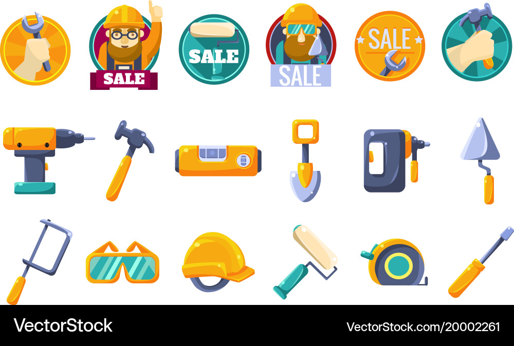 Tool Icons - Hardware & Workshop vector image