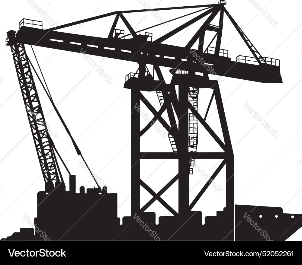 Wharfside container terminal symbol shipping port Wharfside container terminal symbol shipping port Vector Image