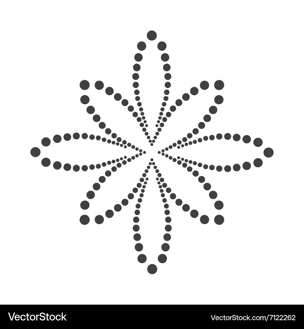 Abstract dotted shape design element vector image