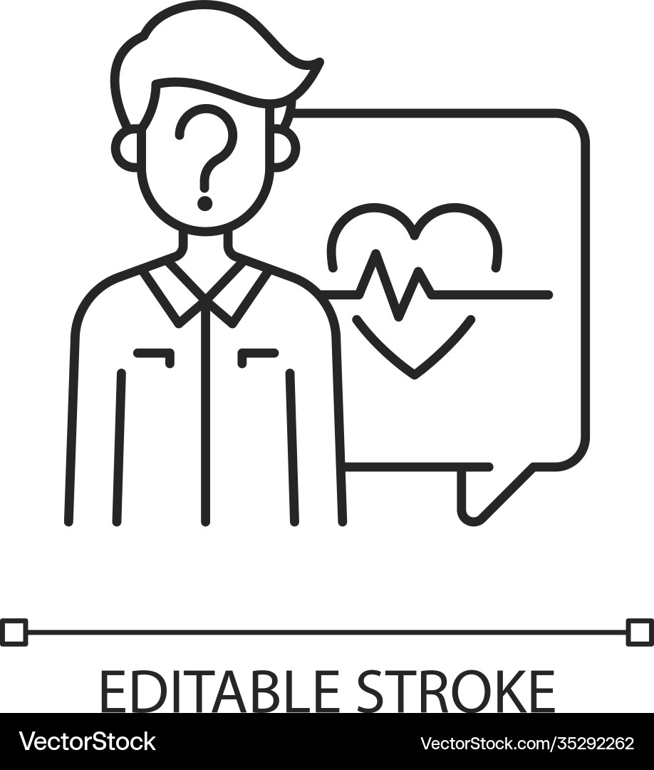 Anonymous question linear icon Anonymous question linear icon vector image
