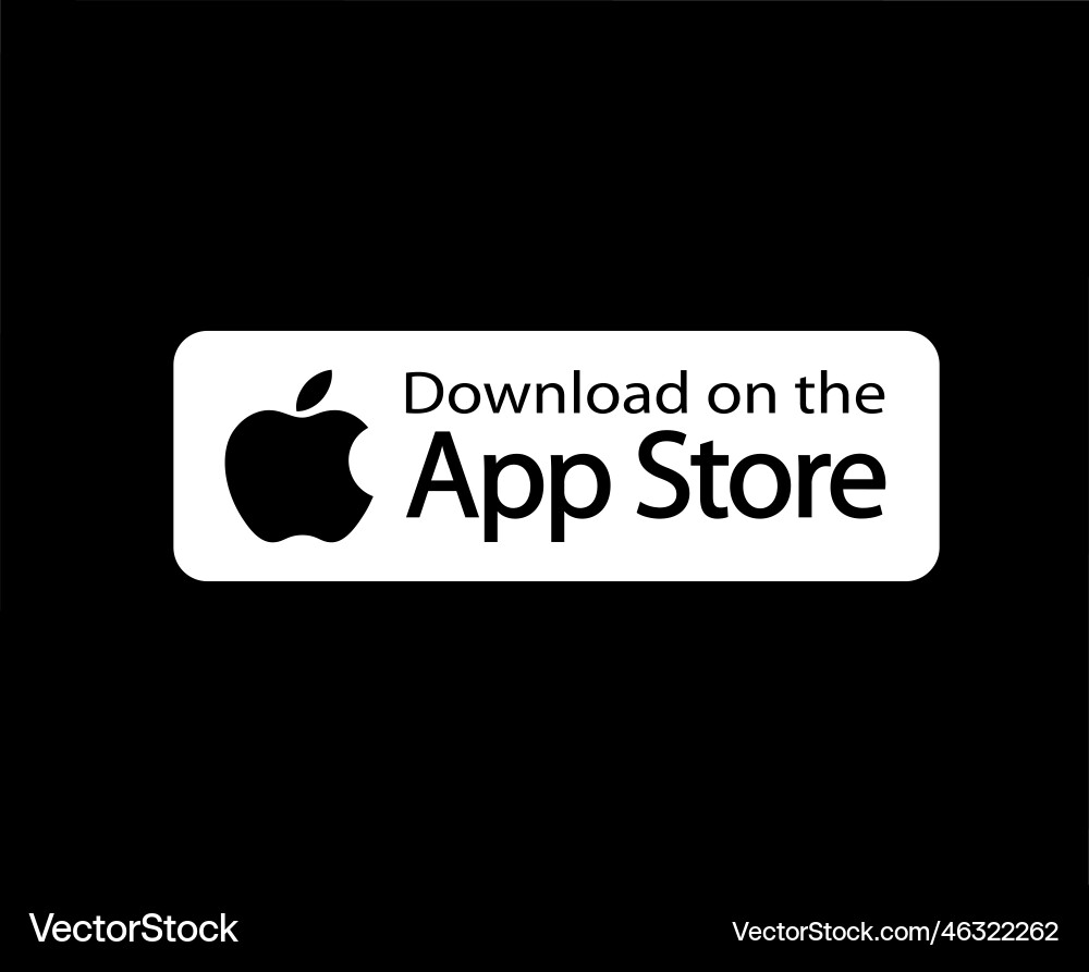 Apple app store icon logo software phone symbol – Royalty-Free Vector |  VectorStock, image size:1000x893
