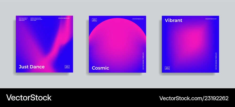 Design template with vibrant gradient shapes Design template with vibrant gradient shapes vector image