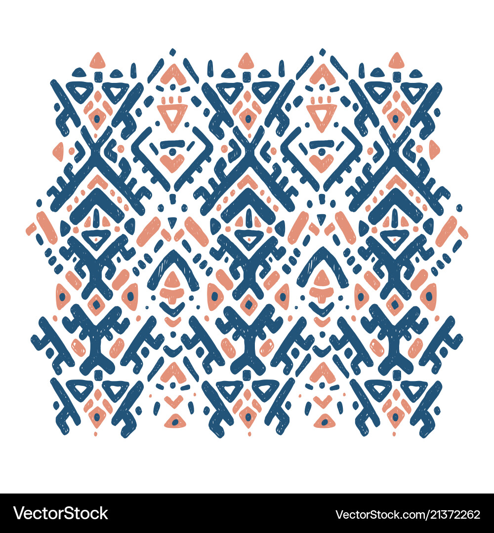 Ikat Ornament Stammesmuster Ikat Ornament Stammesmuster vektorbild