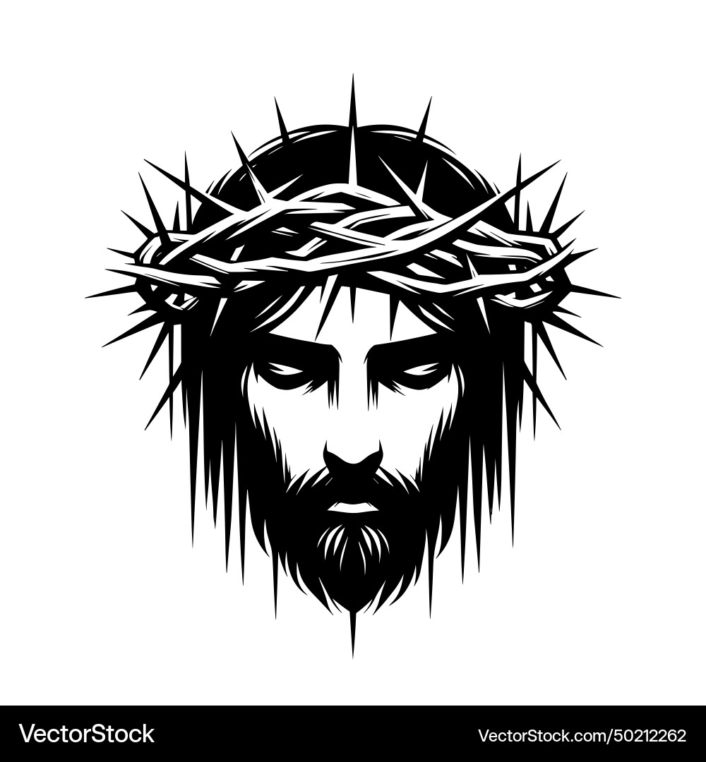 Jesus Christ with Crown of Thorns Vector Image