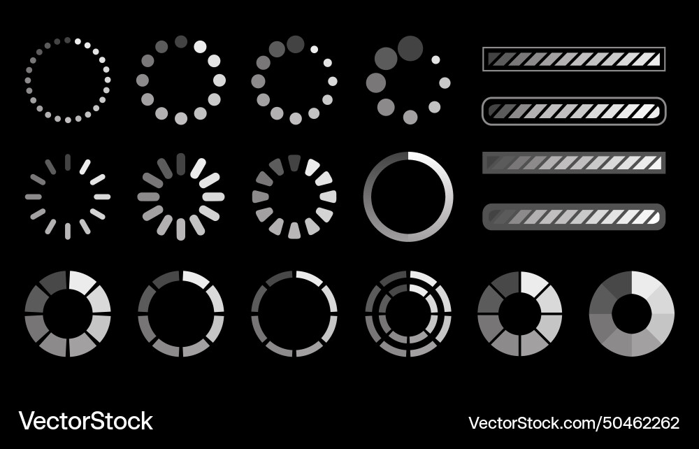 Loading Icon Set - Preloader & Buffer vector image