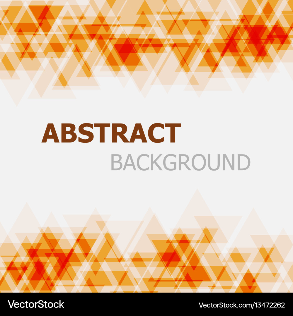 Overlapping Orange Triangle Background vector image