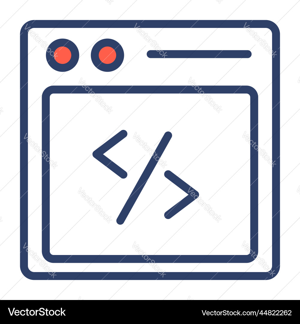 Programing icon user interface as a simple sign vector image