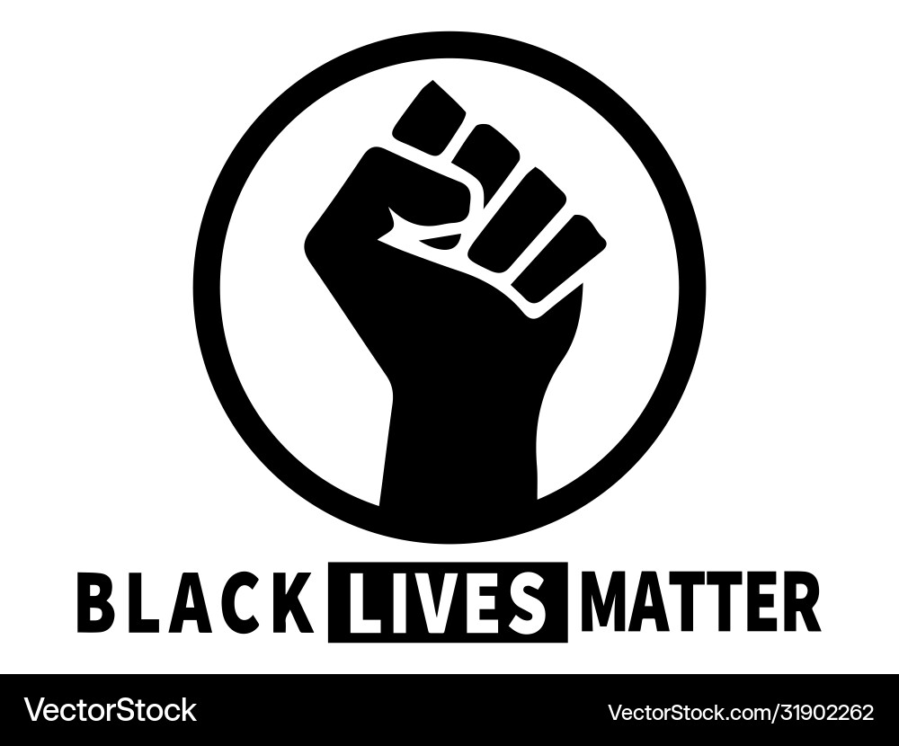 Schwarze Leben Materie und weiße Darstellung blm Schwarze Leben Materie und weiße Darstellung blm vektorbild