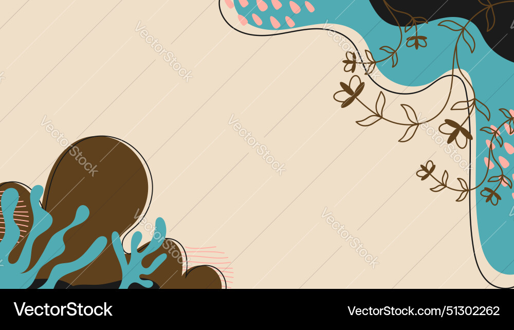 Seamless pattern boho background with shapes vector image