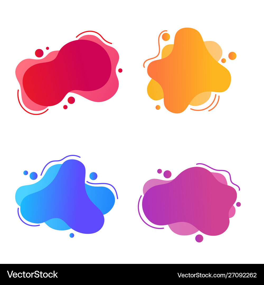 Set abstract modern graphic elements template Set abstract modern graphic elements template vector image