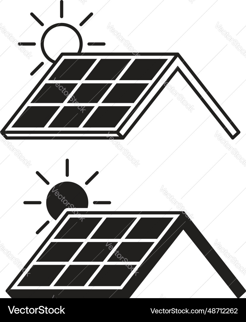Solar panel icon Royalty Free Vector Image - VectorStock