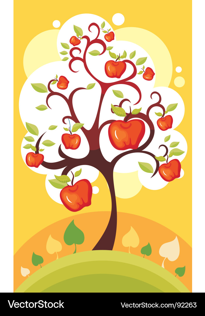 Apple Tree Branch Vector Image
