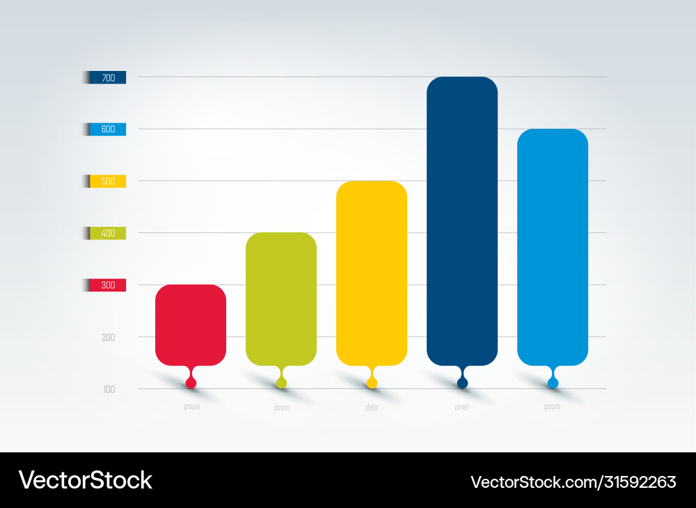 Chart graph scheme simply color editable vector image