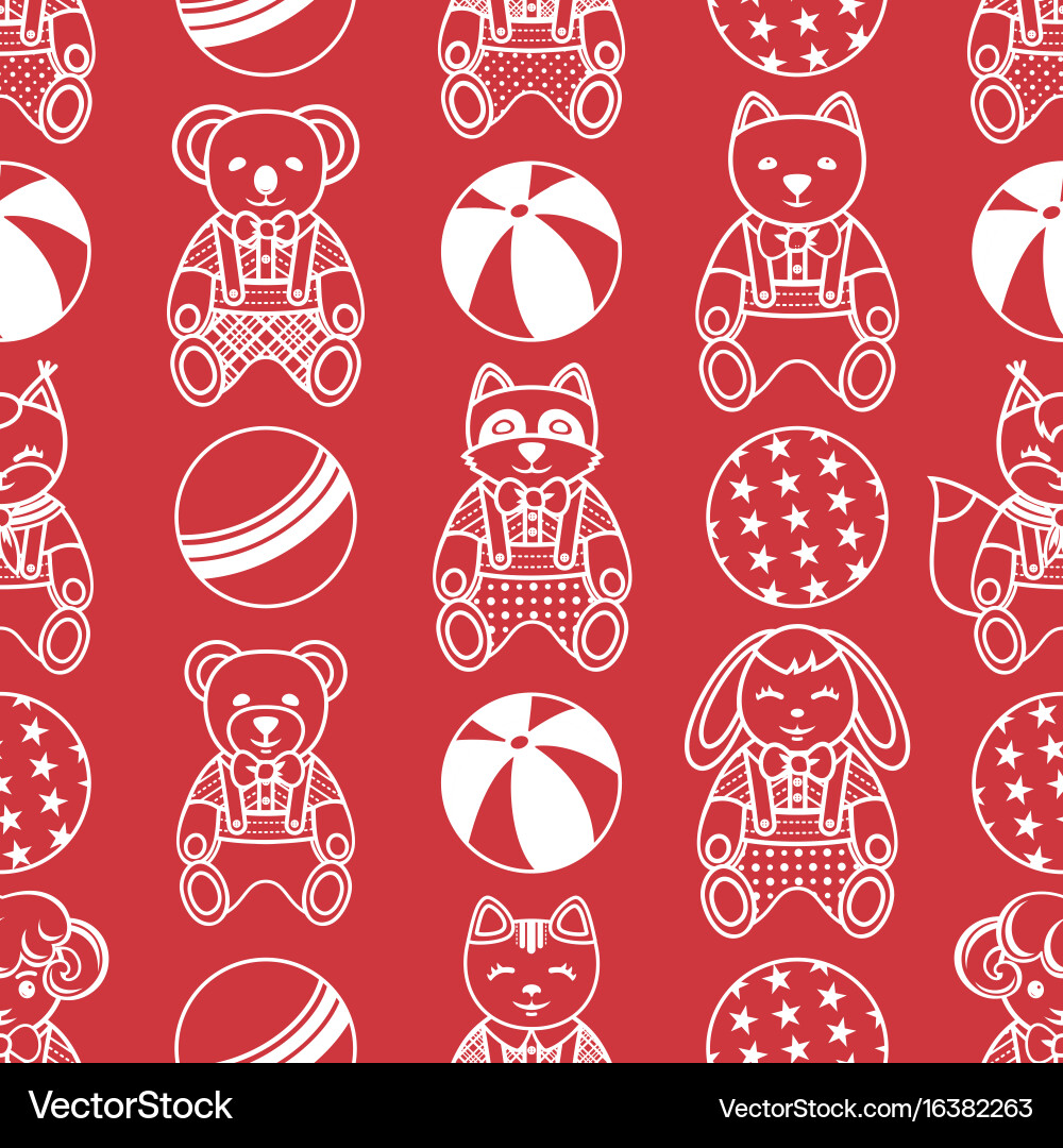 Child toy seamless pattern design element vector image