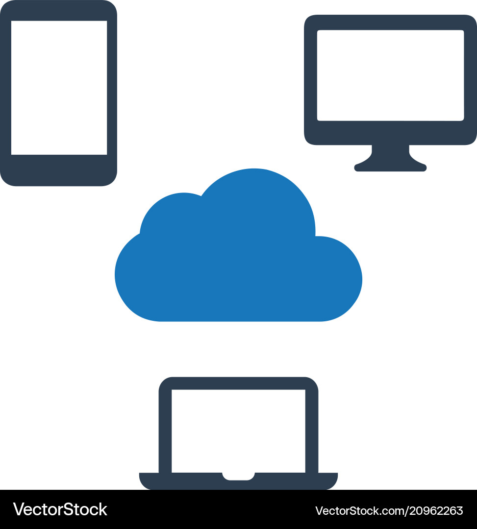 Cloud computing icon vector image