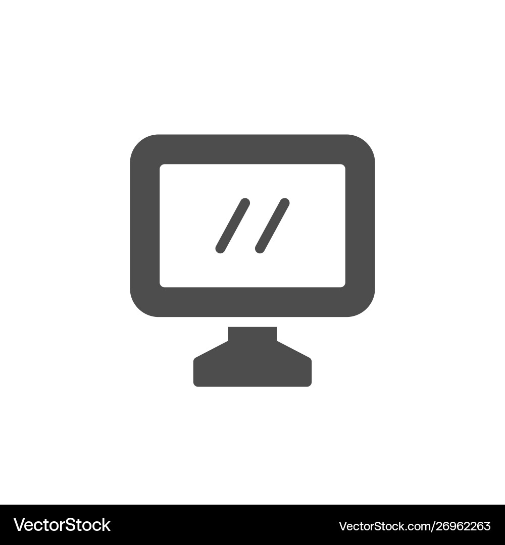 Computer monitor or display icon vector image