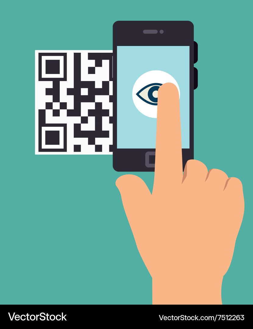 Digital code design vector image