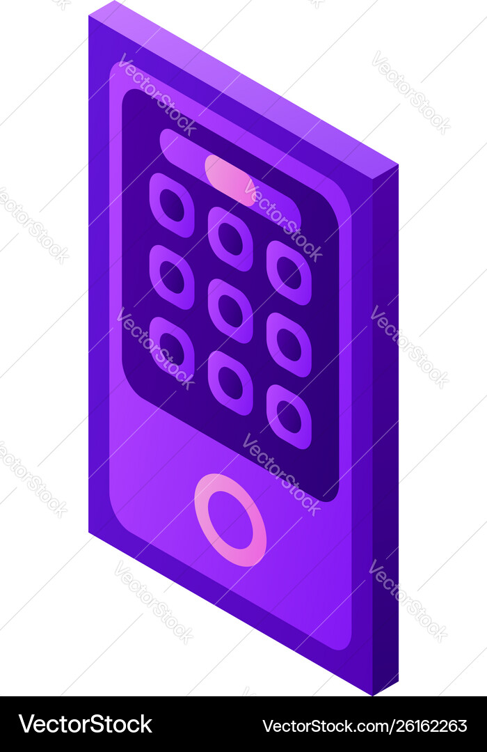 Door security code icon isometric style Vector Image