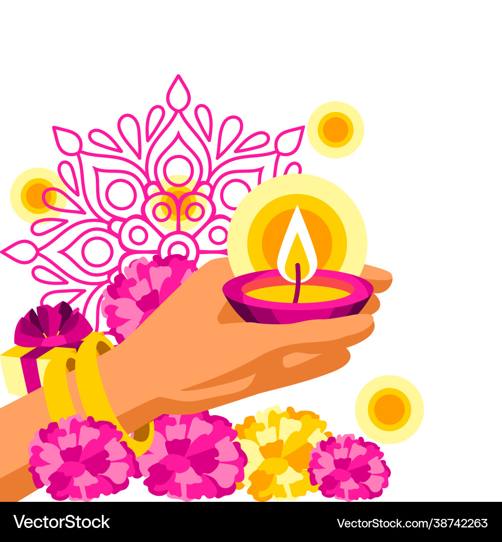 Happy diwali Grußkarte Deepavali oder Divali Happy diwali Grußkarte Deepavali oder Divali vektorbild
