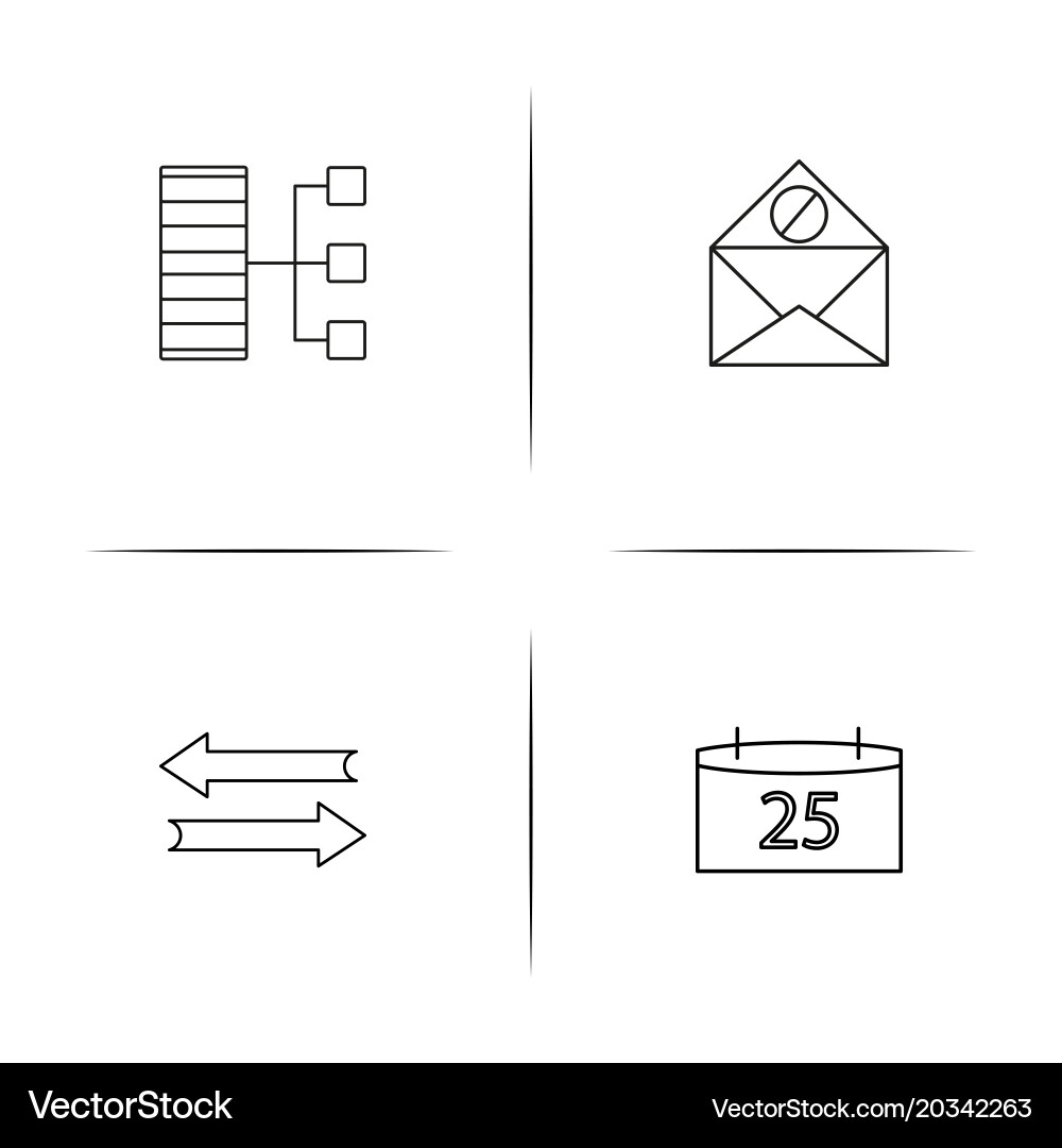 Internet technologies simple linear icon vector image