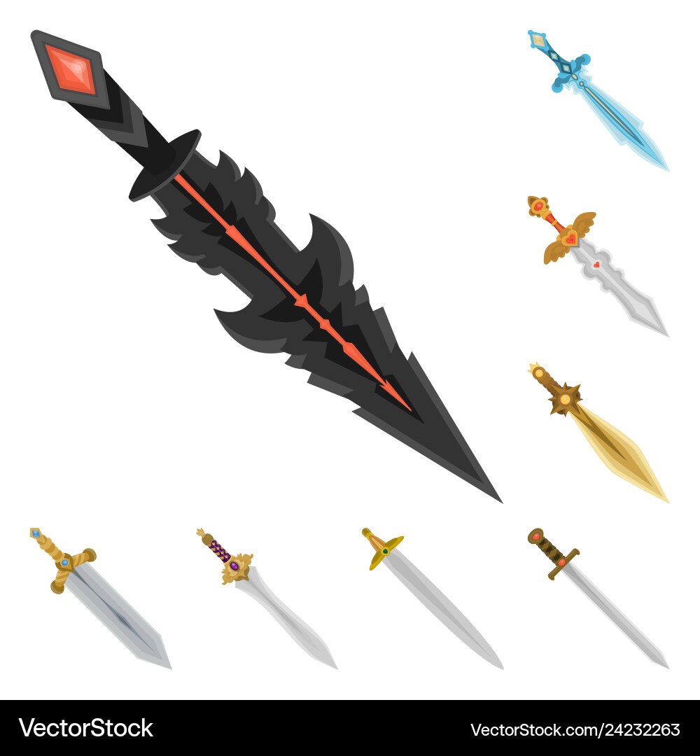 Isolated object of sword and dagger symbol Isolated object of sword and dagger symbol vector image