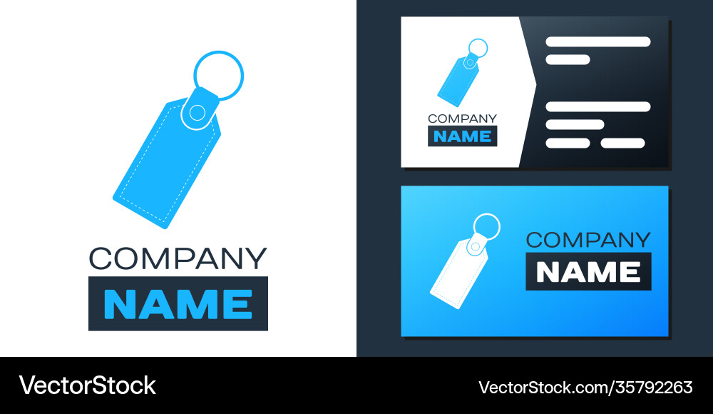 Logotype rectangular key chain with ring Logotype rectangular key chain with ring vector image