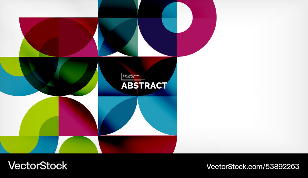 Minimal geometric abstract background circle Vector Image