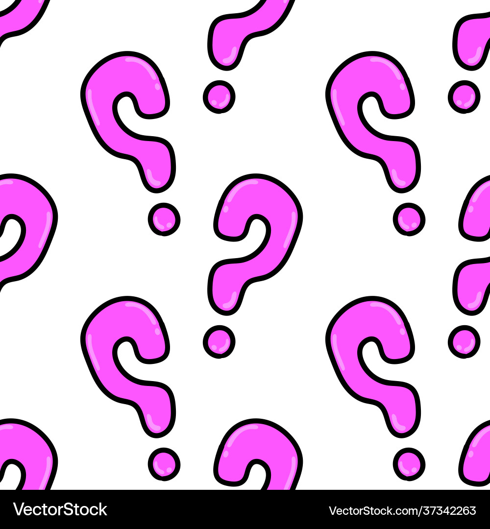 Question mark pattern seamless textile print Vector Image