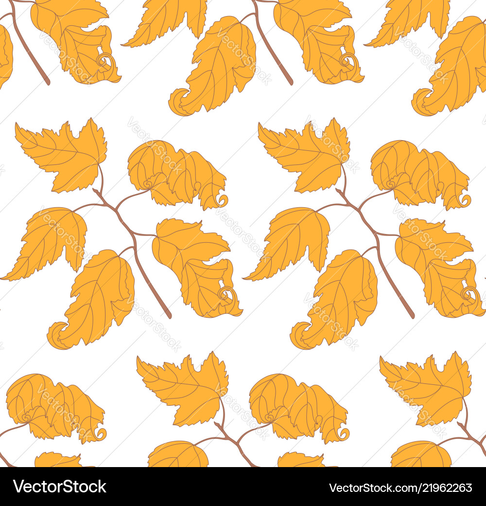 Seamless pattern with autumn branches Seamless pattern with autumn branches vector image