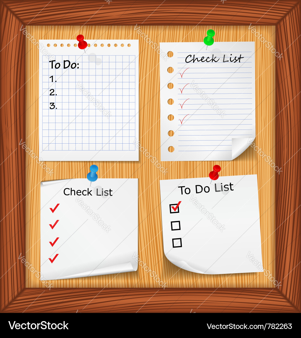 Todo list and check Vector Image