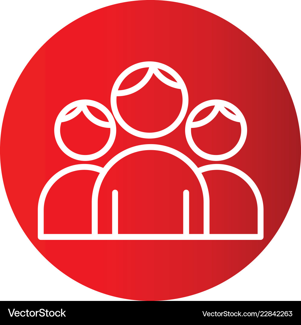 Users icon in creative design with elements vector image