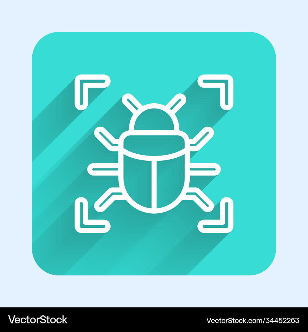 White line system bug concept icon isolated Vector Image