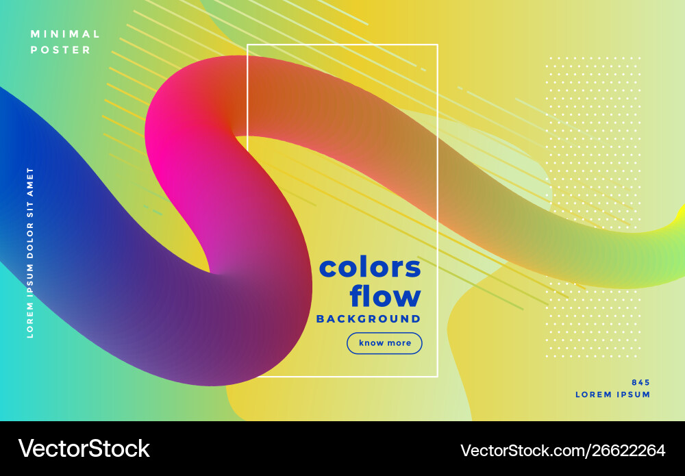Abstract colorful liquid loop background vector image