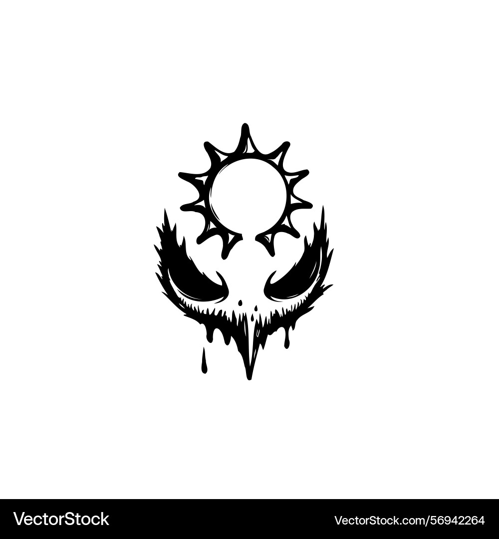 Abstract design representing duality combining vector image