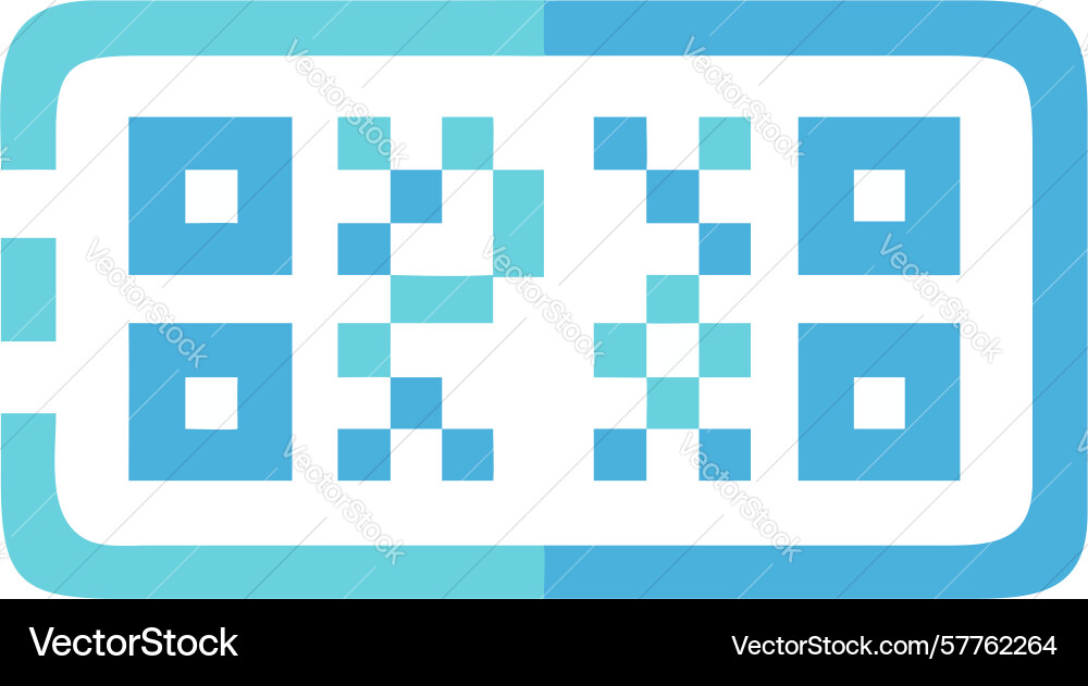 Abstract qr code pattern digital data scanning vector image