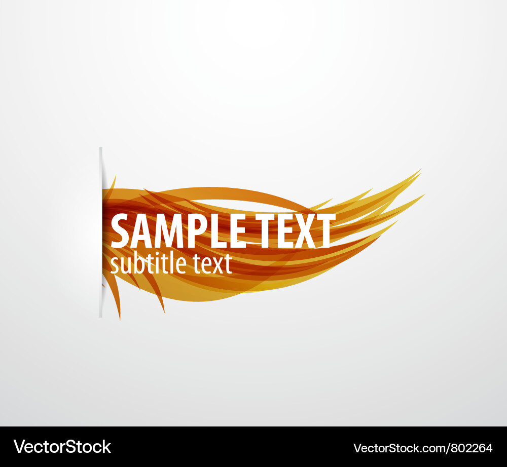 Abstract wave text line vector image