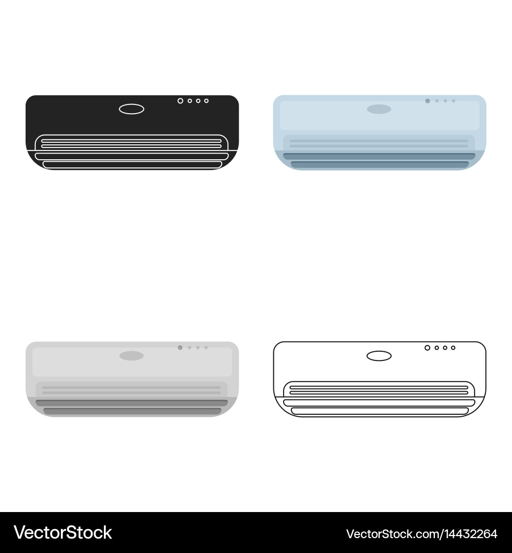 Air conditioner icon in cartoon style isolated Vector Image