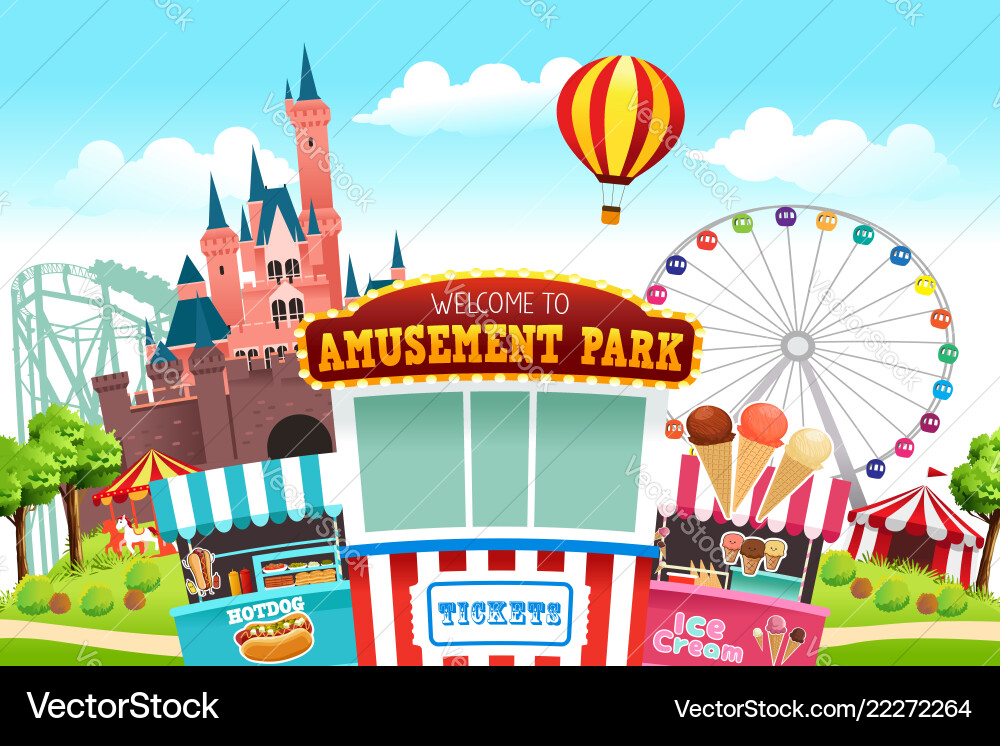 Amusement park Royalty Free Vector Image - VectorStock