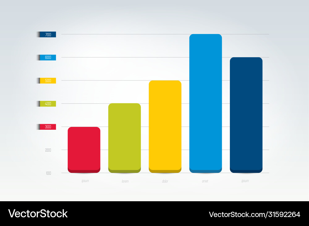 Chart graph scheme simply color editable vector image