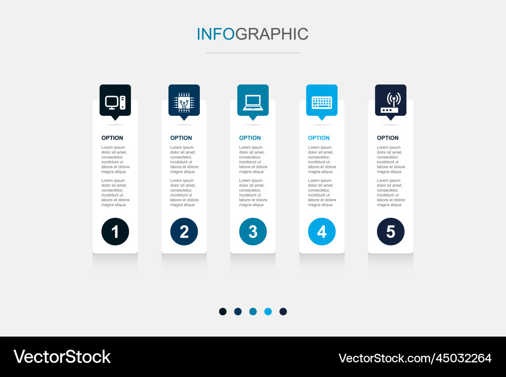 Computer cpu laptop keyboard router icons vector image