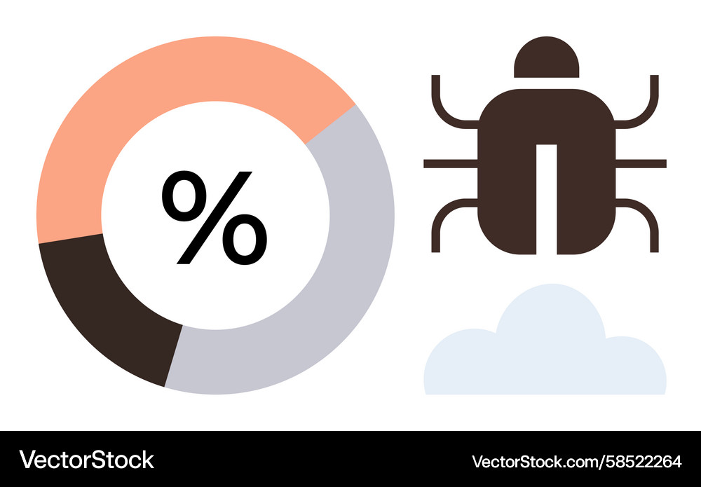 Data Analysis with Bug Detection Vector Image