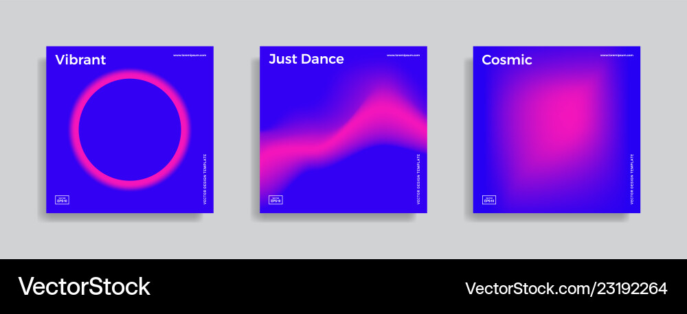 Design template with vibrant gradient shapes Design template with vibrant gradient shapes vector image