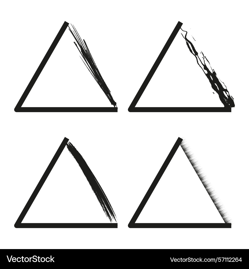 Grunge triangle frame abstract shape Grunge triangle frame abstract shape Vector Image