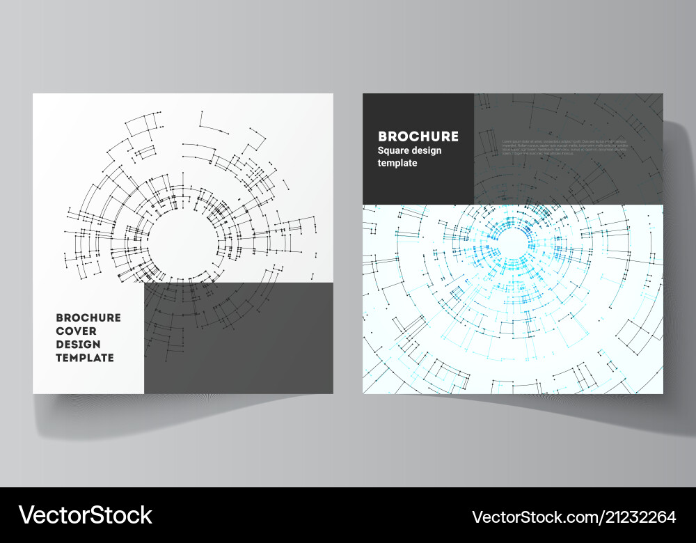 Layout of two square format covers Layout of two square format covers vector image