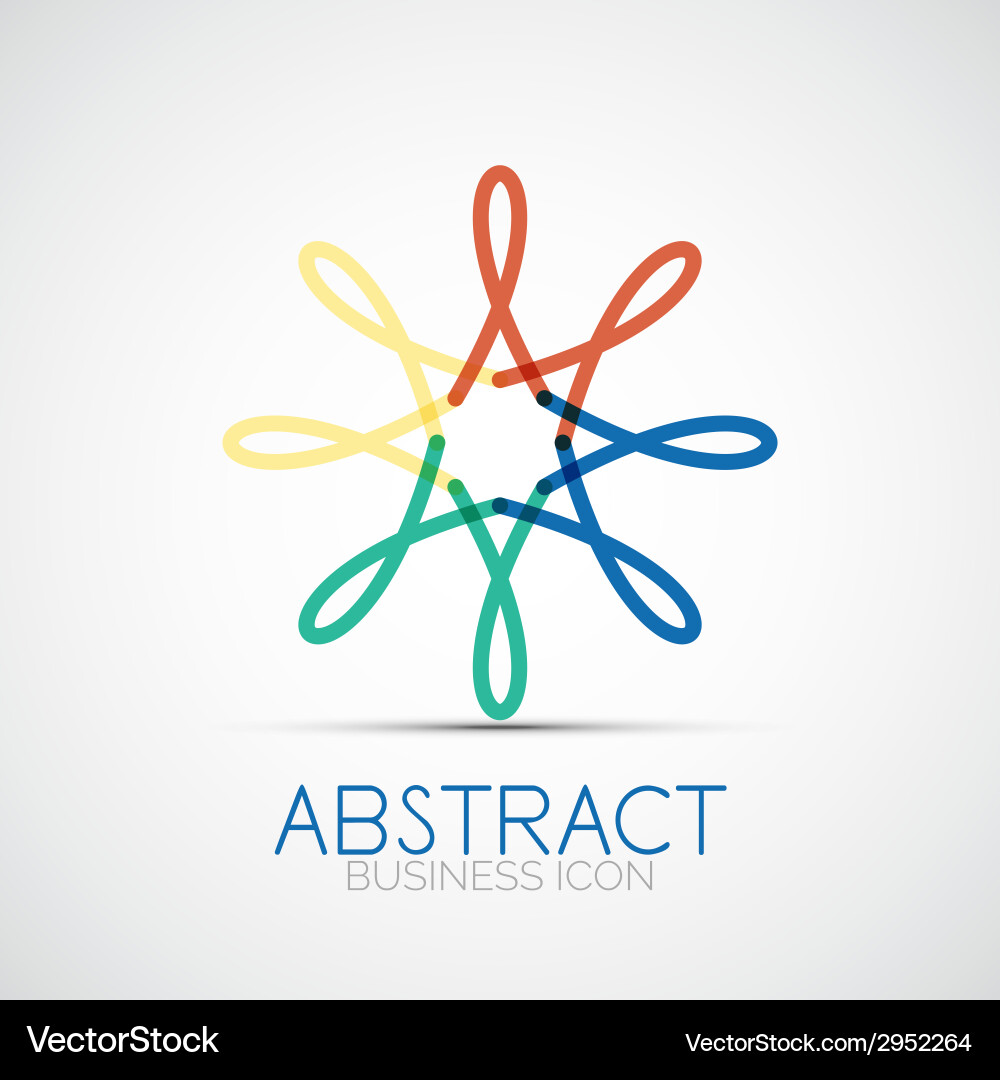 Line design loop logo vector image