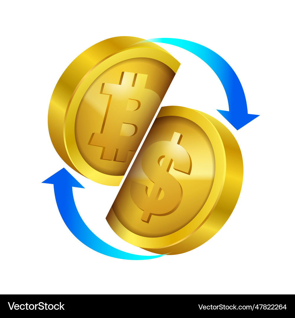 P2p cryptocurrency exchange – Royalty-Free Vector | VectorStock